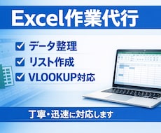 Excekでデータ整理・リスト作成対応します イメージ1