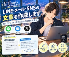 LINE・メール・SNSの文章を作成します イメージ1