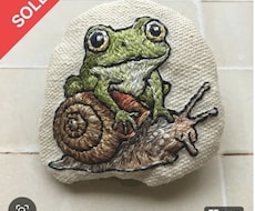 あなたの絵を世界にひとつの手刺繍にます その絵、消える前に刺繍で残しませんか