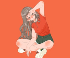 ゆるい女の子のアイコンやヘッダーを描いています イメージ1