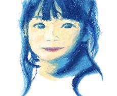 クレヨンで似顔絵を描きます ご本人アイコンに。お子さま成長の記録に。ご家族ご友人のために