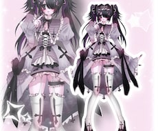 かわいくてかっこいい立ち絵を描きます 細かい装飾や衣装デザインもお任せください❣️❣️