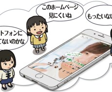 スマホ未対応のHPが簡単にスマホ対応にできます ホームページをブラッシュアップ！ 簡単・手軽にスマホ対応OK