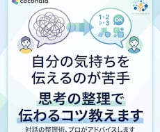 伝えるのが苦手な方へ！思考整理と伝わるコツ教えます 言葉にならないモヤモヤを整理！相手に届く伝え方がわかります