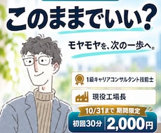 40代はキャリア、家庭、健康など悩み、整理します 国家資格キャリアコンサルタントと30分の心の整理しませんか