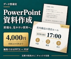 原稿を見やすいパワーポイント資料にします イメージ1
