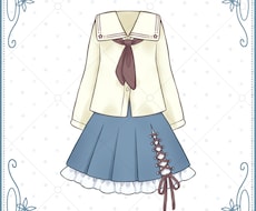 お洋服のイラスト制作します お洋服や小物のデフォルメイラストを制作いたします！
