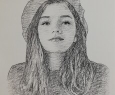 チャコール鉛筆であなたのポートレートを描きます イメージ1