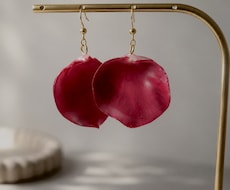 プロポーズの薔薇の花びらをピアスイヤリングにします イメージ1