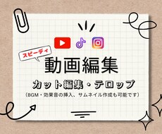 動画編集いたします イメージ1