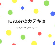 Twitterのカテキョ始めます Twitterのお悩み解決!プロフ添削から丁寧に対応します。