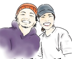 似顔絵で元気とパワーを送ります SNSアイコンやプレゼントにも。