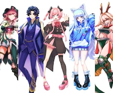 クオリティの高いキャラクター立ち絵制作いたします イメージ1