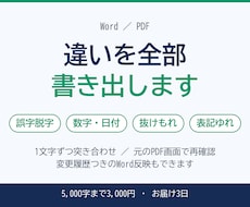 WordとPDFの違いを全部書き出します イメージ1