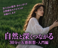 自然と自分とつながる30分の五感瞑想をガイドします イメージ1