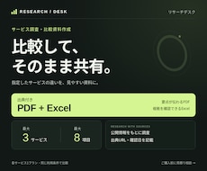 サービスを調べて出典付き比較資料にまとめます イメージ1