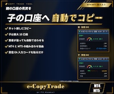 MT4/MT5の売買を別口座へ自動でコピーします イメージ1