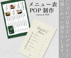 安価でおしゃれなメニュー表制作します イメージ1