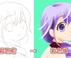 あなたの線画をデジタル彩色（色塗り）します イメージ1