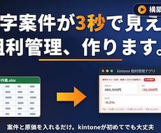 初心者OK｜kintoneで粗利見える化を承ります イメージ1