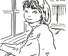 ホワイトボードに似顔絵を描いてデータでお送りします アイコン等に、マーカーで描いた似顔絵を使ってみませんか？
