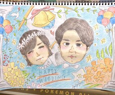 色鉛筆画の似顔絵を描きます イメージ1