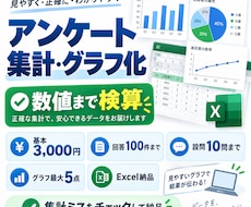 アンケート結果を集計・グラフ化し数値まで検算します イメージ1