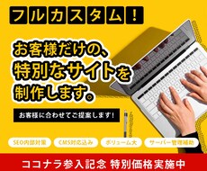 事業内容に合ったフルオーダーのサイトを制作します プロが完全フルカスタムでお客様に合わせたサイトを作成します。