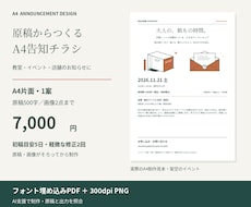 支給原稿でA4イベント告知チラシを作ります イメージ1