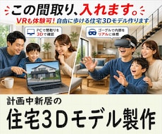 その間取り図を、歩いて体験できる３Dモデルにします イメージ1