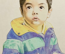 写真を元に似顔絵を描きます
