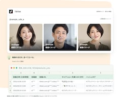 TikTokアカウントの投稿データを一覧にします イメージ1