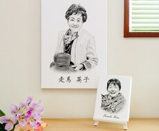 遺影写真を鉛筆デッサン仕上げしキャンバス作成します イメージ1
