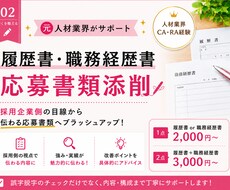 人材業界経験者が履歴書・職務経歴書を添削します イメージ1