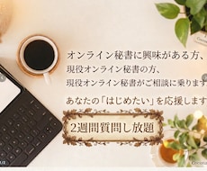 オンライン秘書を目指している方、ご相談にのります 〜現役オンライン秘書が悩みにお答えます。2週間質問OK