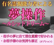 夢操作でお相手の夢に登場させ、強く縁結びをします イメージ1