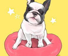 イキイキしたペットの似顔絵描きます デッサン風〜マンガ風まで絵柄選べます。