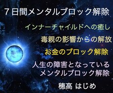 ７日間メンタルブロック解除ヒーリングを実施します あなたの人生の障害となっているブロックを見つけ出し解除します