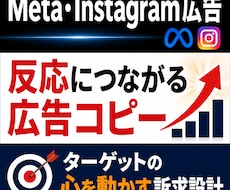 Meta・Instagram広告コピーを作成します 訴求設計から広告コピーまで対応します