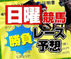中央競馬予想の日曜日の厳選レースの予想をしますます