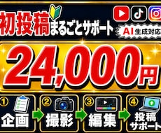 初動画投稿を「企画・編集・投稿」までサポートします イメージ1
