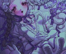 アイコンや動画のサムネイルなどを作成します ダークでかわいらしいイラストを描きます。