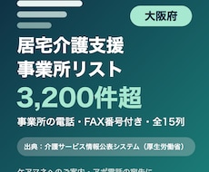 大阪府の居宅介護支援事業所リストをお届けします イメージ1