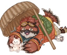 Furry・ケモノ配信者向け/動画サムネ絵承ります 【商用・グッズ利用込】配信・動画用立ち絵イラスト制作