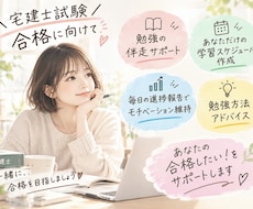 宅建 1ヶ月あなた専用の学習計画を作って伴走します 学習スケジュール作成と見守り、1ヶ月間、合格に向けて伴走