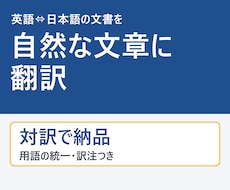 英語⇔日本語の文書を自然な文章に翻訳します イメージ1