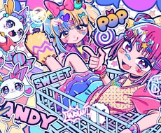 ポップでかわいいアイコンイラストや1枚絵を描きます ポップ＆ビビッド！SNS用アイコン・一枚絵制作します