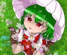 手書き文字を添えた､キャラクター1人絵を描きます イメージ1