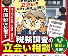 元国税OB税理士が税務調査の立会いを見積ります （ブログ参照）安心丁寧をモットーに突然の税務調査にも対応