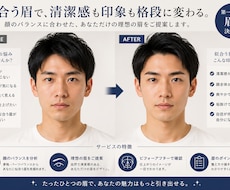 顔の骨格やパーツバランスから似合う眉毛を提案します イメージ1